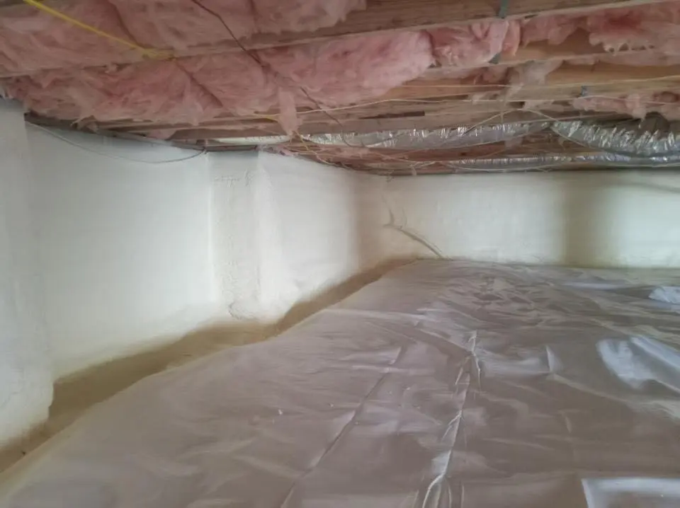 Crawl space encapsulation with closed-cell spray foam for Roof Leak Repair in Lakewood